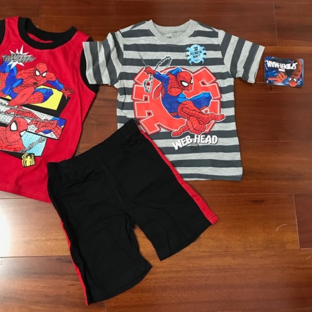 SPIDER-MAN WEB HEAD TODDLER 3 PIECE SHIRT - Picture 6 of 7